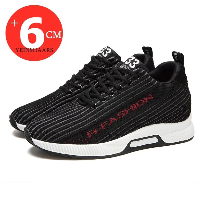 Fashion Men Sneakers Elevator Shoes Height Increase Shoes For Men Hidden Heels 6cm Optional Breathable Lift Sports Height Increasing Man