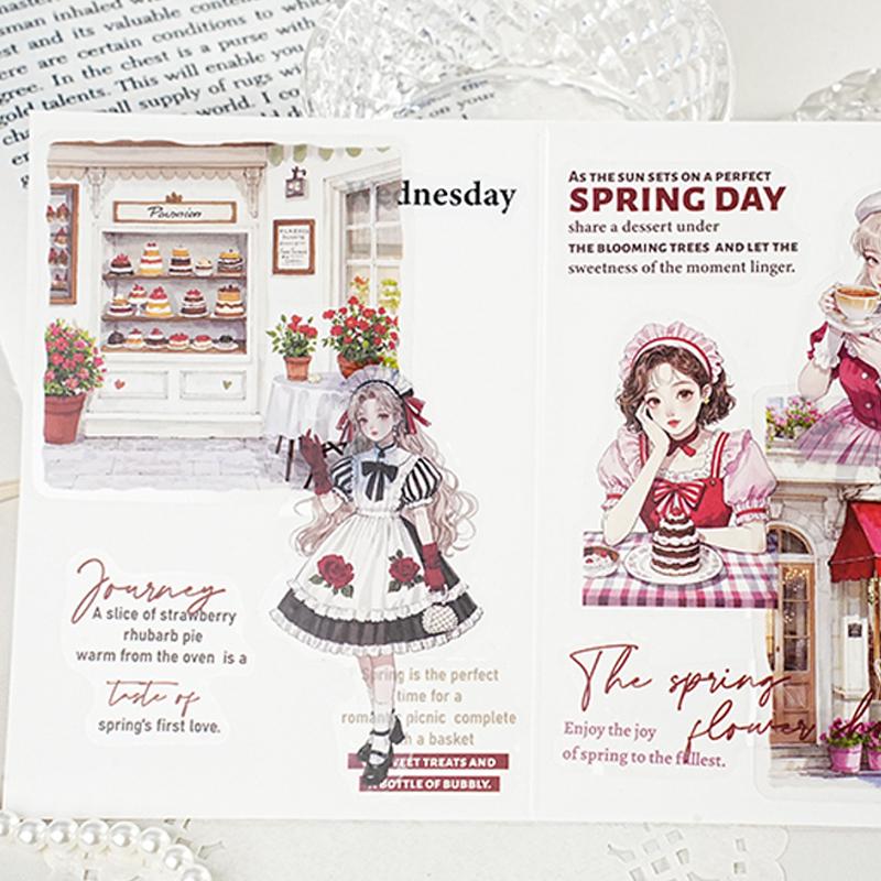 Mr. Paper 60Pcs/bag Breeze and Sweet Series PET Waterproof Sticker Pack Cute Things Stickers DIY Handbook Photo Frames Albums