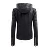 2022 Women's PU Leather Jacket with Detachable Hood - Stylish European & American Fashion Coat