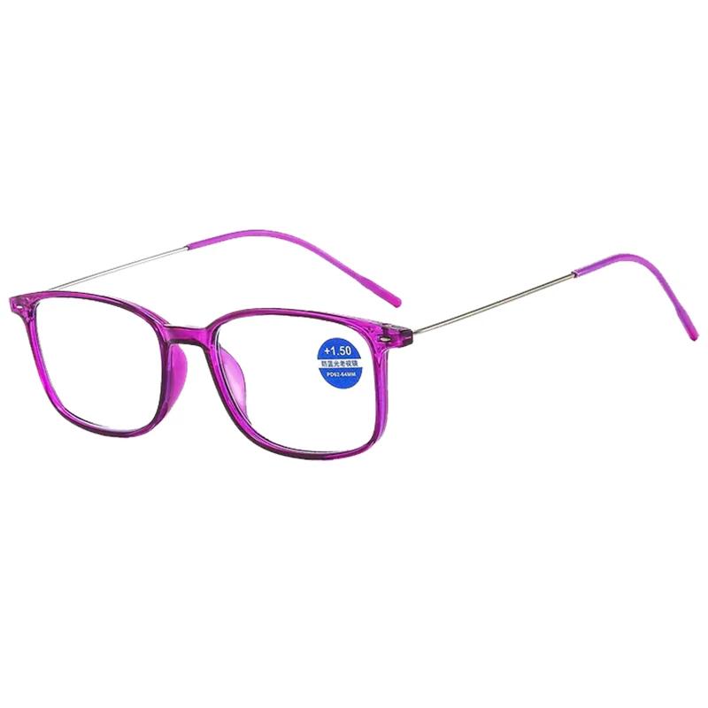 Ultralight Anti Blue Light Reading Glasses Portable Square Frame Hd Presbyopic Eyeglasses +1.0 +1.5 +2.0 +2.5 +3.0 +3.5 +4.0