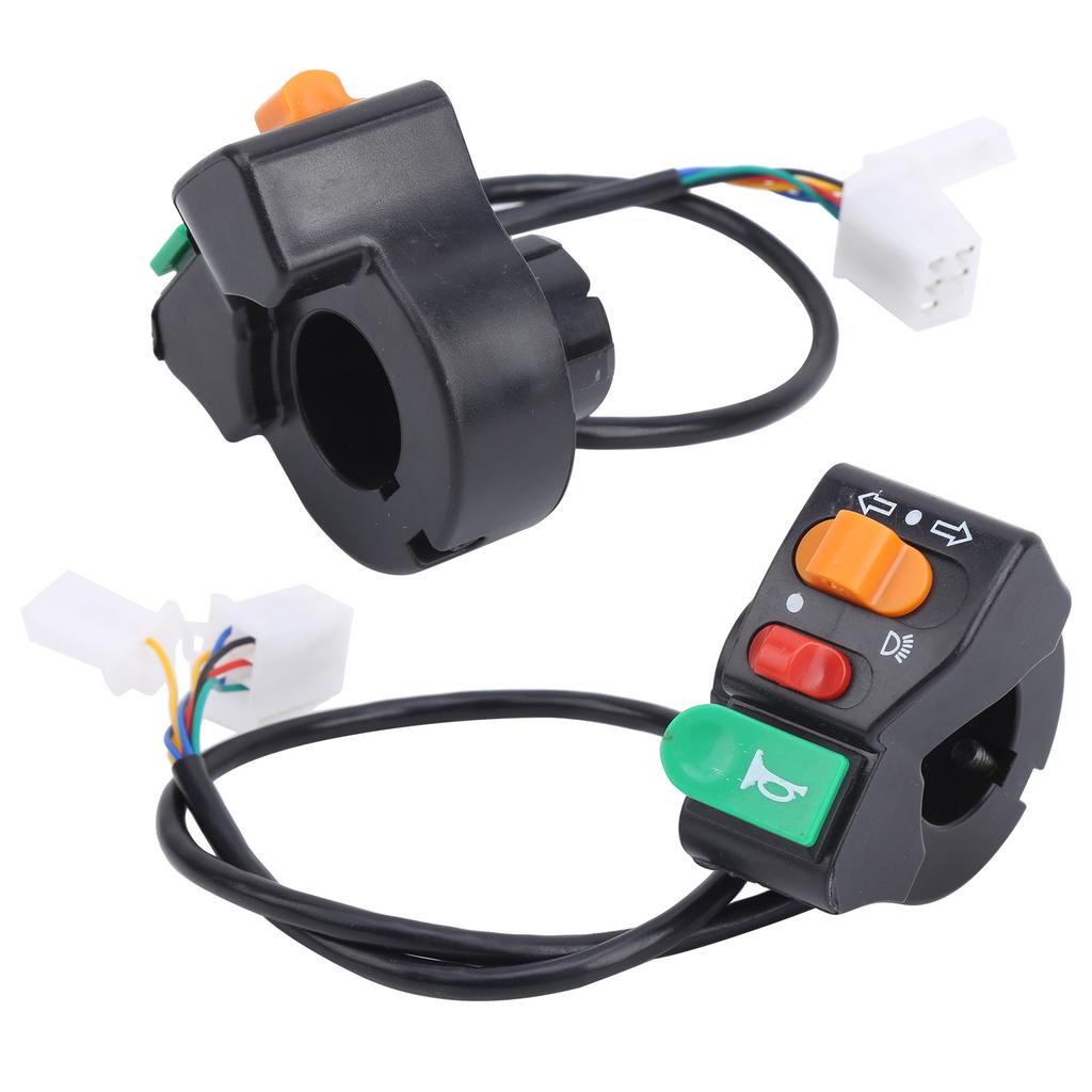 2Pcs Electric Bicycles Scooters Universal 3?in?1 Lights Turn Signals and Horn Switches