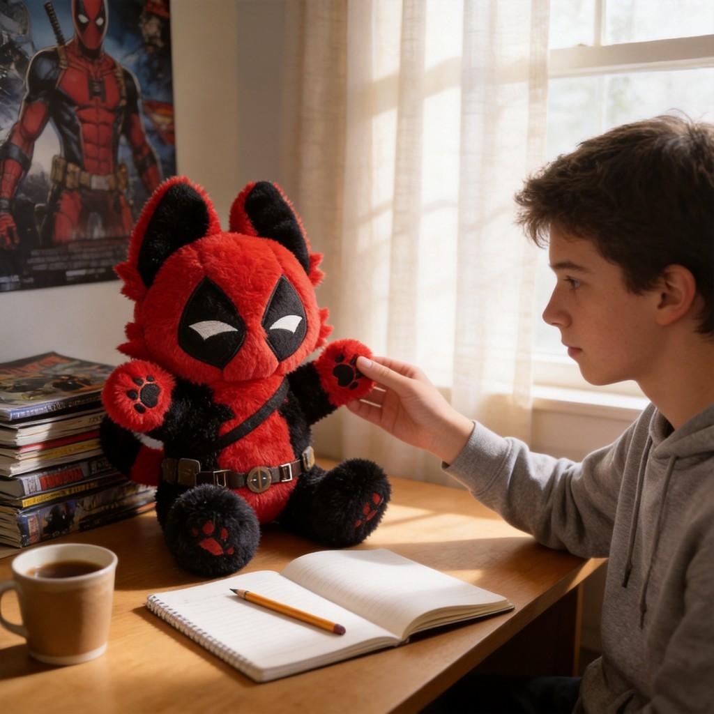 Pluszowa Lalka Deadpool 30cm Miękka Postać z Kreskówki Pluszowa Zabawka Dla Nastolatków i Dzieci