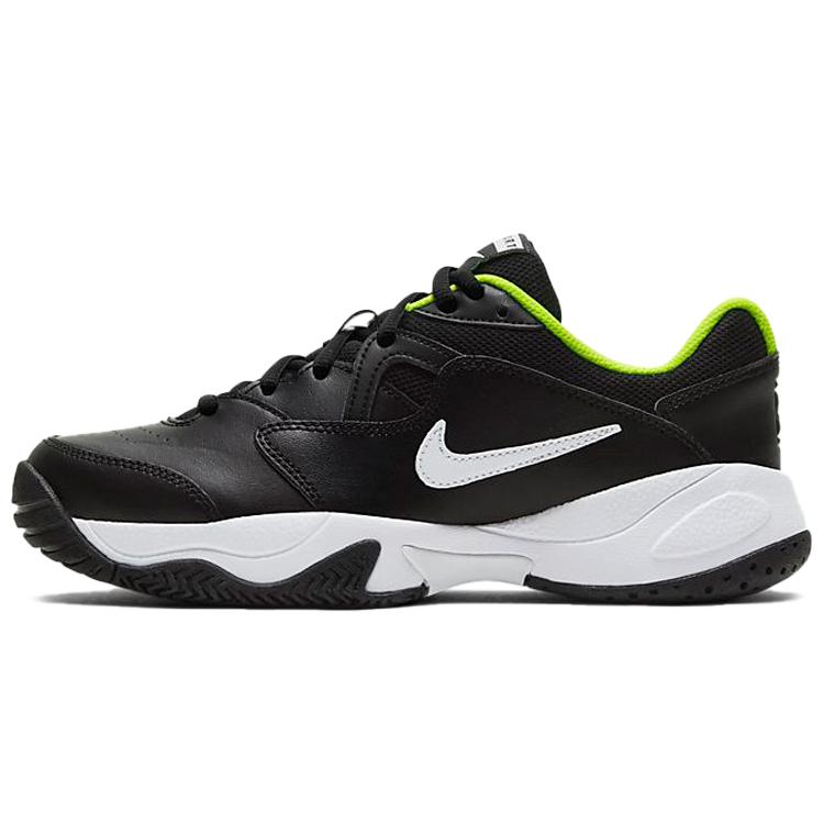 

Nike Court Jr. Lite 2GS Slip Resistant Cushioning Kids Training Shoes Black Green Kids 36.5