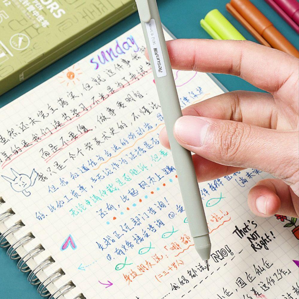 Scrapbooking Supplies Student Stationary Macaron Color Pens Writing Tools Morandi Gel Pen Pens Set