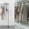 Wardrobe Hook Pole Adjustable Splicing Clothes Rod Stainless Steel Plastic Clothes Reach Tool Home Balcony Closet Hook Pole