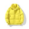 Winter new men's solid color stand-up collar fake two thickened warm cotton-padded trendy couple coat