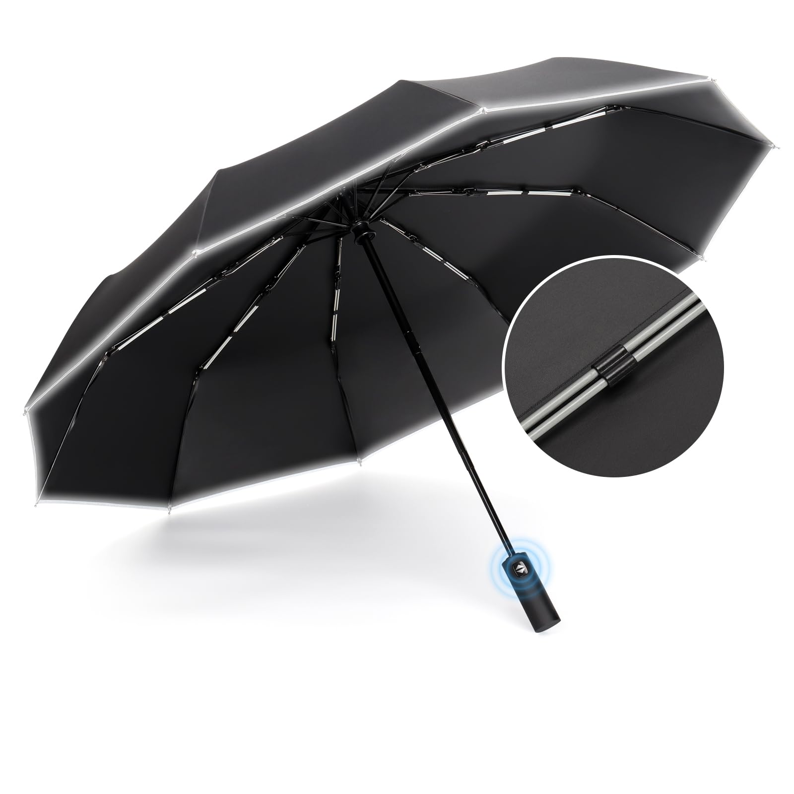 

складной 10 спиц, светоотражающий, автоматическое открытие, подходит как для солнечной, так и для дождливой погоды, УФ-защита, включает чехол для хранения, для мужчин, идеально подходит для дождливого сезона