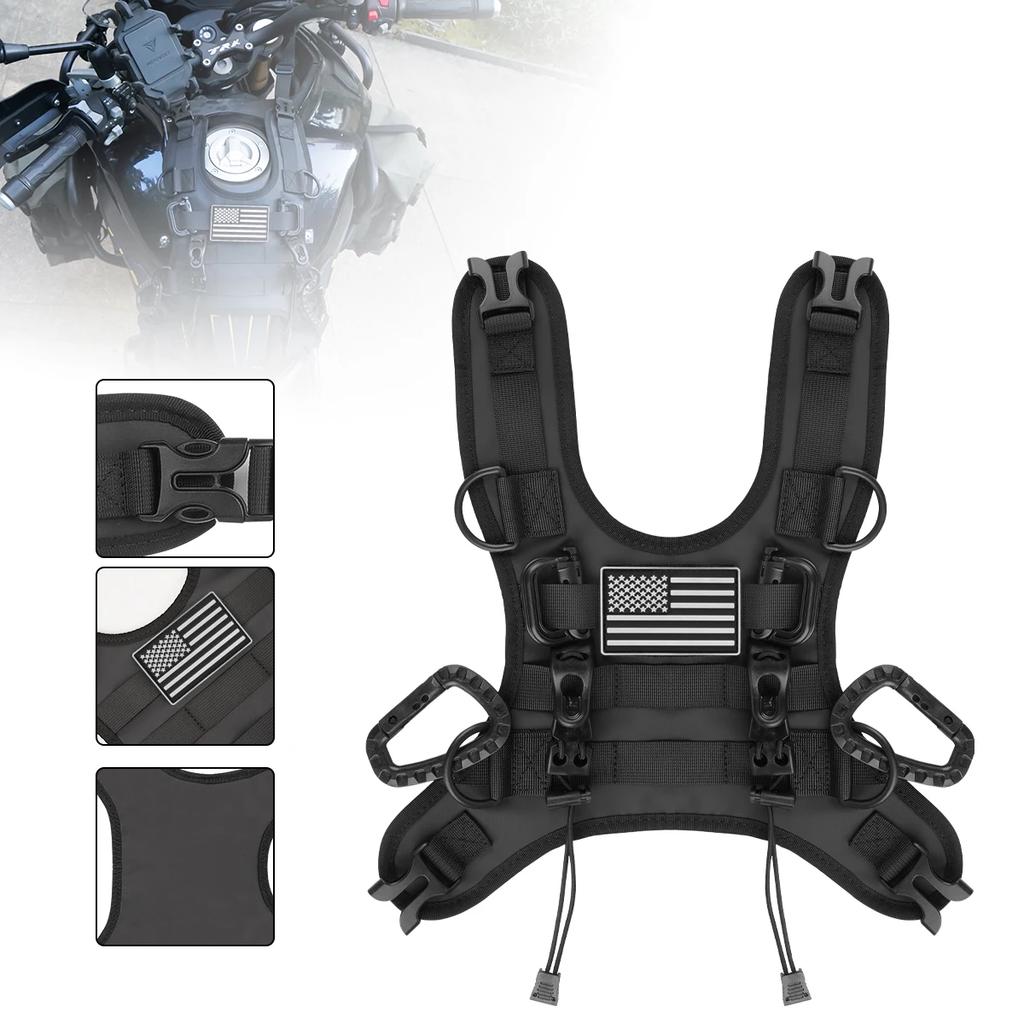 Motorcycle Fuel Tank Bag Base Vest Portable Motorbike Tank Bags Mounting Kit for Universal Off-road Motorcycle Fuel Tank Pack