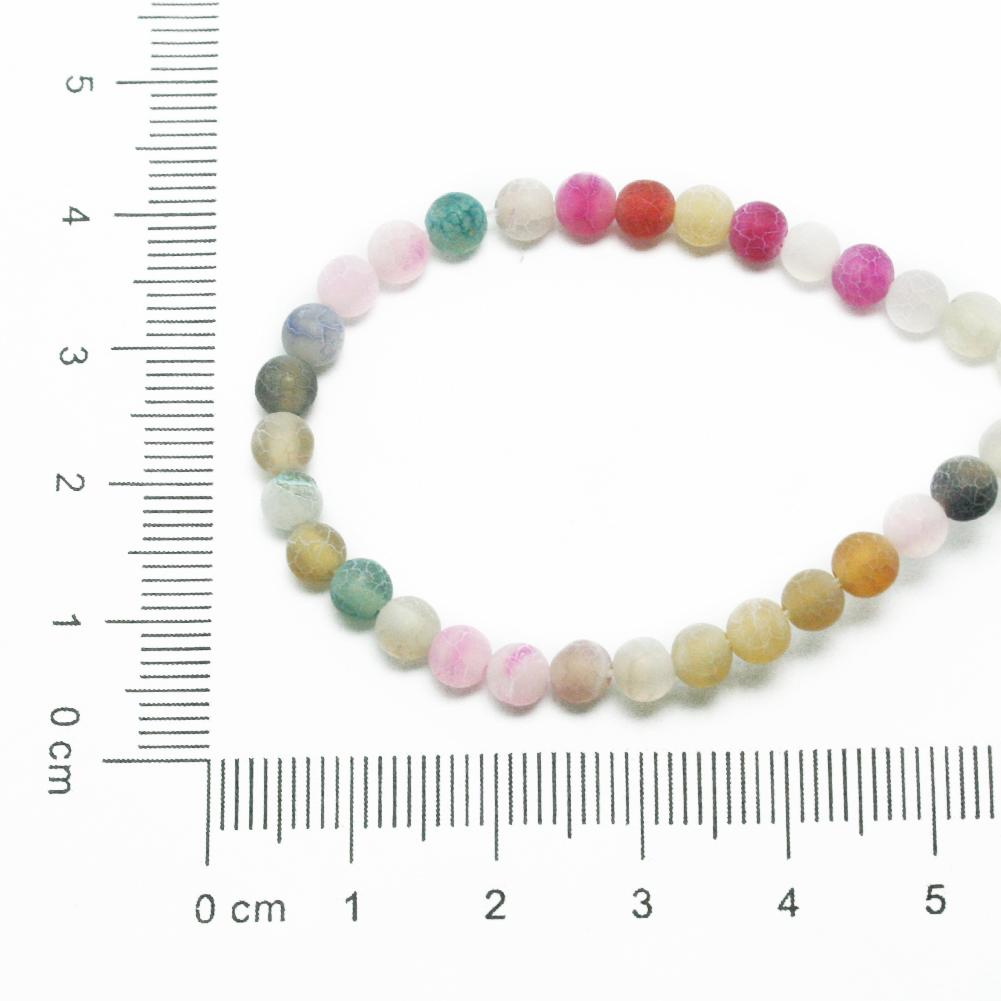 Natural Stone Frost Crab Colorful Carnelian Round Loose Beads 6 8 10 12 14MM For Jewelry Making