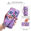 Crossbody Flower Wallet Leather Case For Samsung Galaxy S25 S24 Ultra S23 S22 Note 20 Detachable Wristband Cards Phone Cover