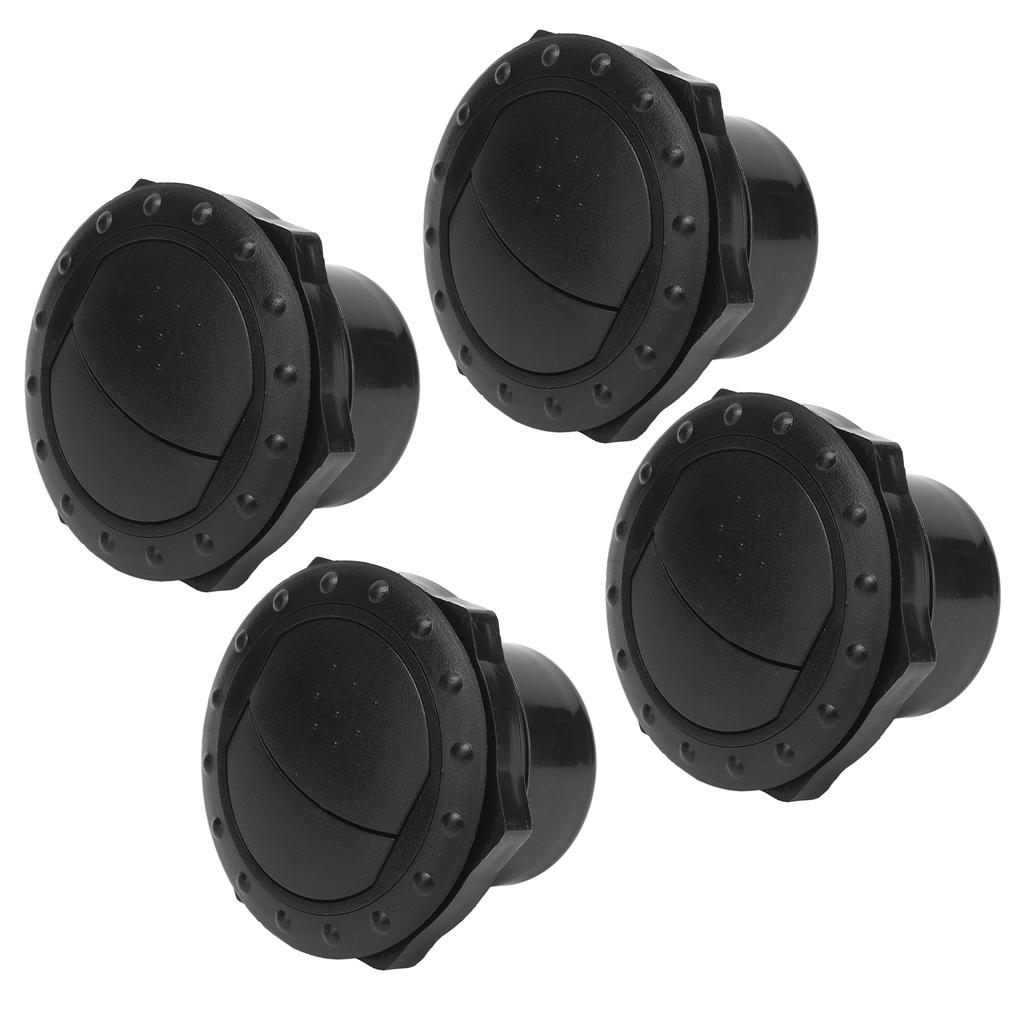 4PCS Dashboard Air Conditioning Outlet Deflector 60mm Hole Universal Knob Style Black for RVs Buses