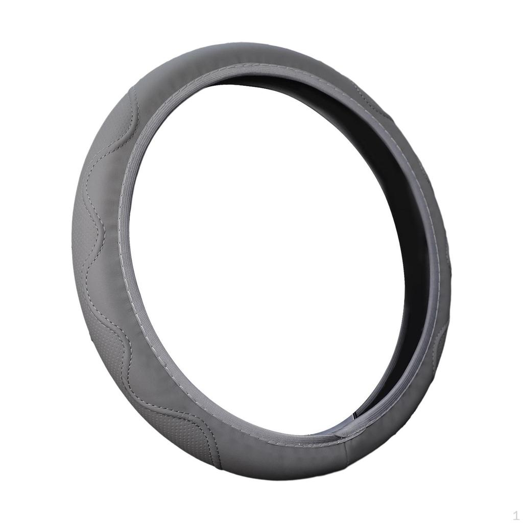 Auto Steering Wheel Cover Anti Slip Professional Stitching Suitable for All Seasons Easily Install