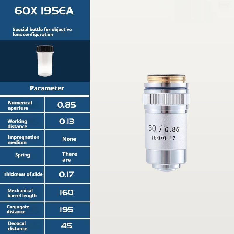 

195Ea Achromatic Microscope Objective Interface 20.2Mm 4X 10X 20X 40X 60X 100X 4X