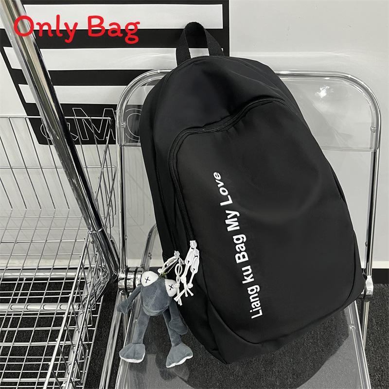 University Student Letter Backpack Large Capacity Nylon Waterproof For Daily Use