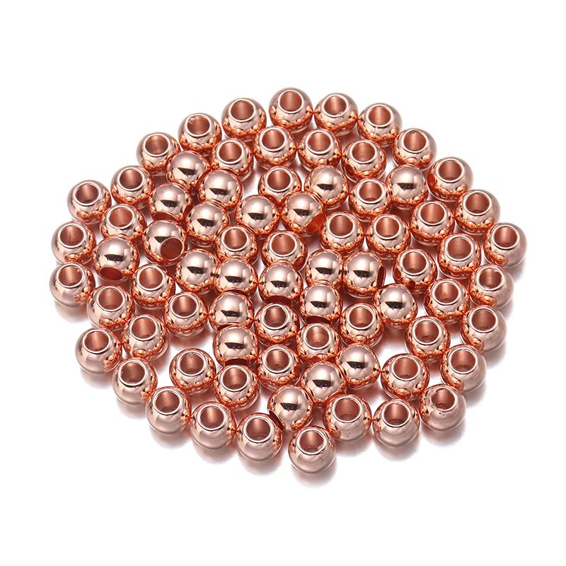 4-14mm CCB Beads Loose Spacer Round Beads For Jewelry Making Large Hole Beads DIY Charm Bracelet Necklace Supplies Wholesale