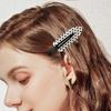 Fermaglio per Capelli Rotondo a Pois Classico Bianco/Nero per Donne Ragazze Fermaglio alla Moda Antiscivolo Decorazione per Capelli in Acrilico