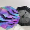 1pc Bat Galaxy Pattern Umbrella  Automatic Opening and Closing Umbrella, High quality Umbrella, Ideal Gift for Her 345