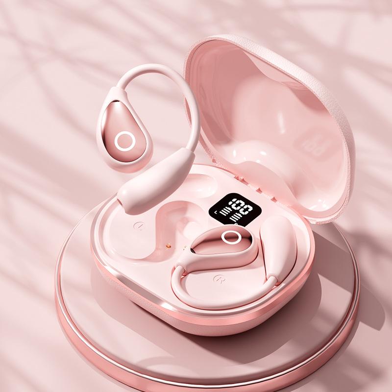 Bluetooth Headset Is Not In The Ear, Long Battery Life, High Sound Quality Wireless Digital Display Hanging Ear Type