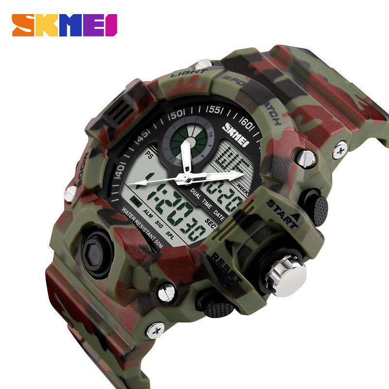 SKMEI Brand Men's Fashion Outdoor Sport/Military Dual Display 5 ATM Waterproof  Watch Clocks
