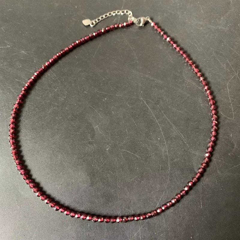 3mm Faceted Natural Stone Necklace with Citrine, Agate, Tourmaline, and Moonstone Beads