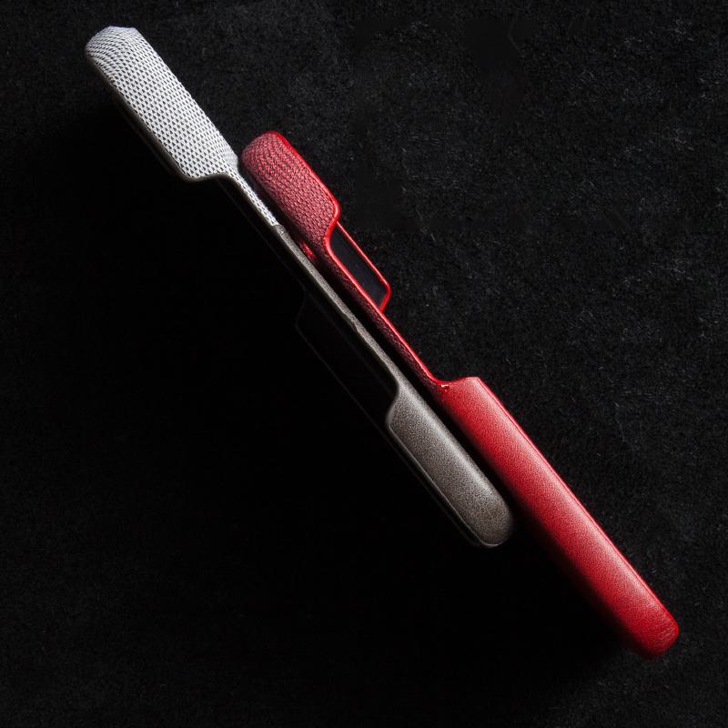 For iPhone 16 Pro Case PU Leather Card Slot Cloth Texture Hard PC Phone Cover