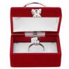 Small Jewelry Box Flocking Retro Red Earring Necklace Travel Storage Box Portable Bracelets Organizer
