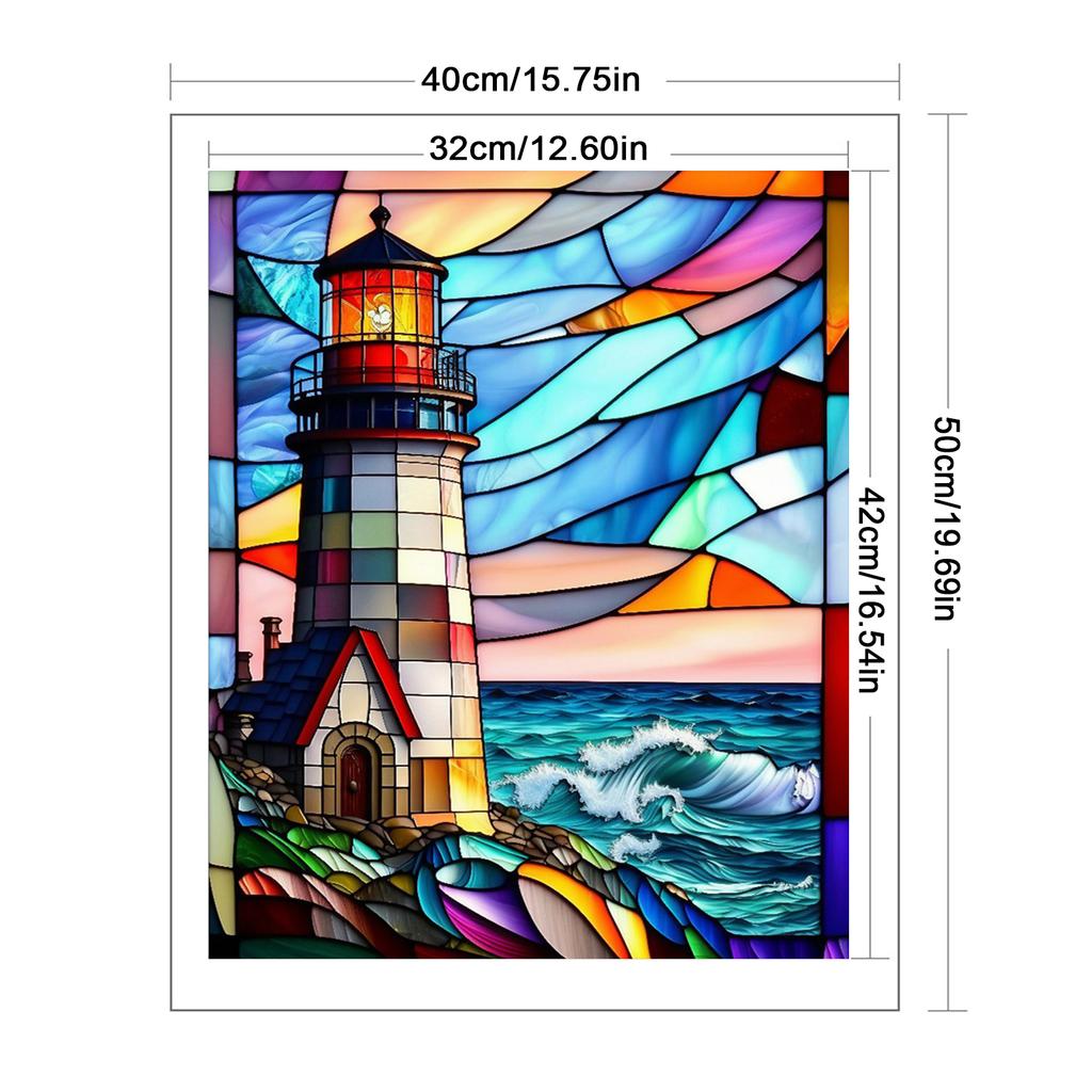 Zestaw do haftu krzyżykowego z kotem Zestaw do haftu krzyżykowego ze szklanym witrażowym latarnią morską Zestaw do haftu DIY 11CT Zestaw do rękodzieła Dekoracja domu Ozdoby