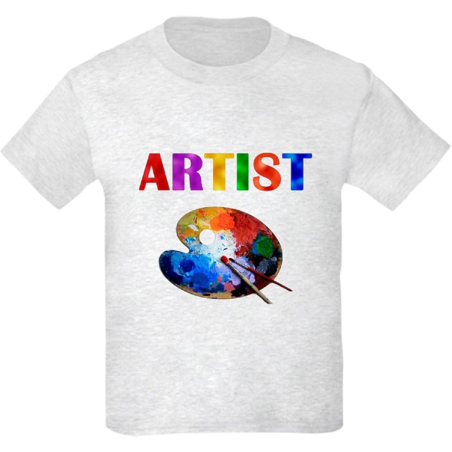 CafePress Футболка с принтом от художника для детей и подростков, хлопковая футболка S