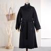Loose Belt Long Wool Coat Double-sided Woolen Coat Thin Women Woolen Coat Women
