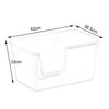 Open Top Cats Litter Box Easy To Cleaning Deep Loo Splashproof Cat Litter Tray Pet Litter Pan for Small Animals Kitten Hamsters