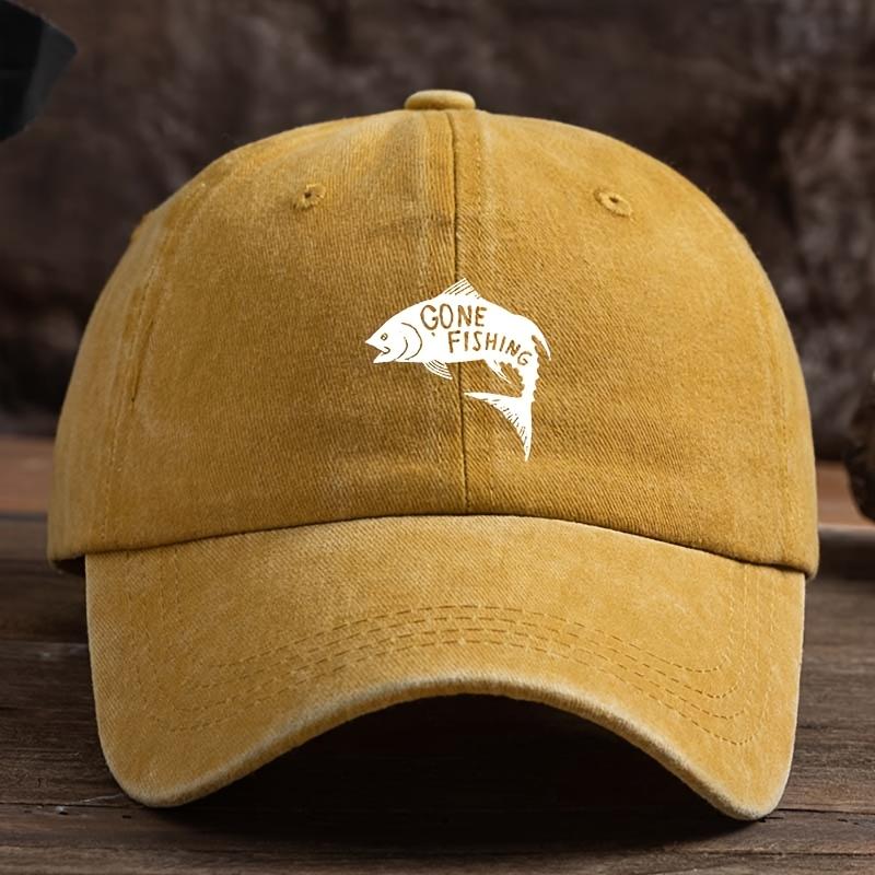 Fun Fish Print Baseball Cap, Unisex Outdoor Hat, Fashionable and Versatile Peaked Cap Trend