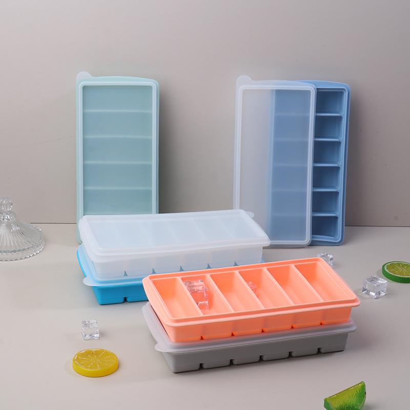 6 Grids Long Ice Cube Tray Mold Kitchen Reusable Silicone Ice Cube Mold Bpa Free Ice Maker Food Grade Silicone Ice Cubes Mould