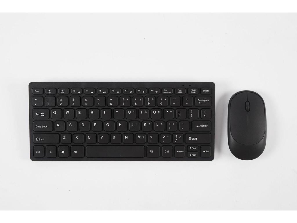 2.4G Wireless Mini Chocolate Keyboard & Mouse Set - 78 Silent Keys for Desktop & Notebook