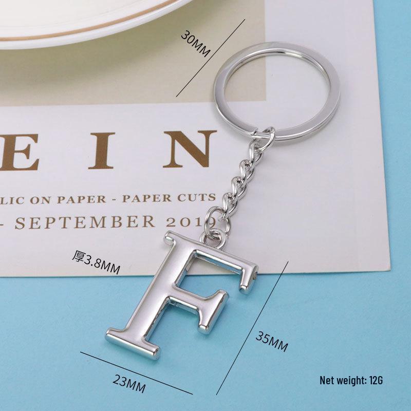 Custom English Alphabet Keychain: Personalized Letter Pendant Gift