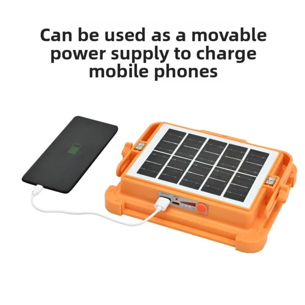 Super Bright Solar Handheld Spotlight - High Power Rechargeable LED Lantern for Outdoor Camping Garden - IP67 Waterproof