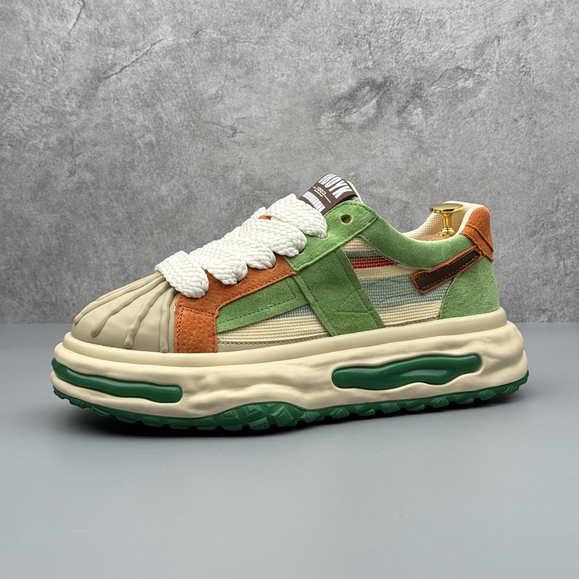 Spring 2025 Men s Sneakers: Thick Sole, Height-Boost, Low Top, Breathable, Shell Toe, Color Block, Trendy and Versatile Shoes 38