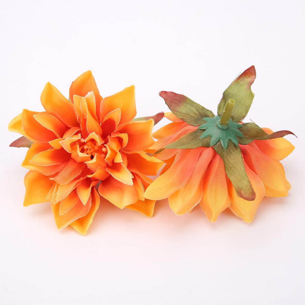 10PCs Silk Artificial Flowers 7Cm Dahlia Flower Heads Home Wedding Decoration Wall Hanging Garden DIY Accessories Wreath Jewelry