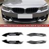 För BMW F32 F33 F36 4-serie 2014- M-Sport M-Tech Frontbåge Läppspoiler Kolfiberlook/Blanksvarta Luftdelare