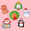 50PCS/set Penguin Christmas Lollipop Paper Card Santa Penguin Card Insert  Party Flags