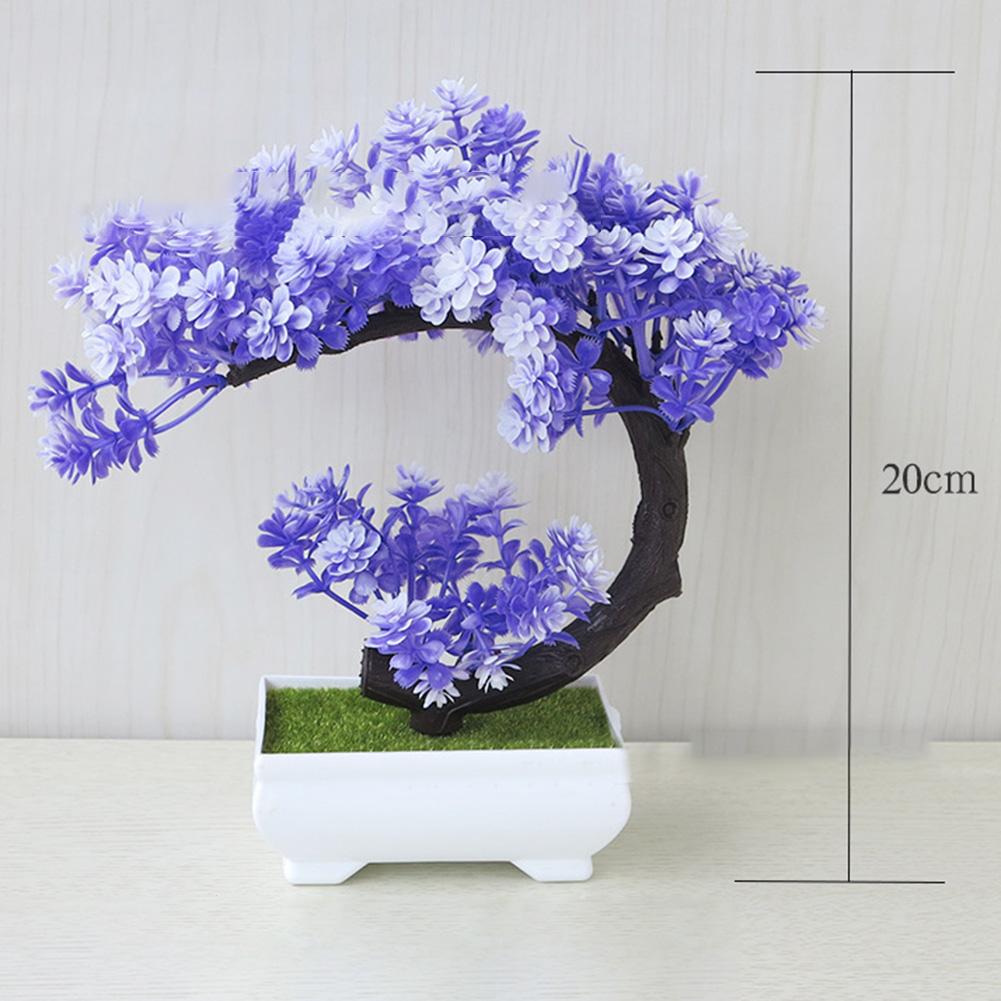 Fogliame Realistico Albero in Miniatura Pianta Artificiale Costruzione in Plastica
