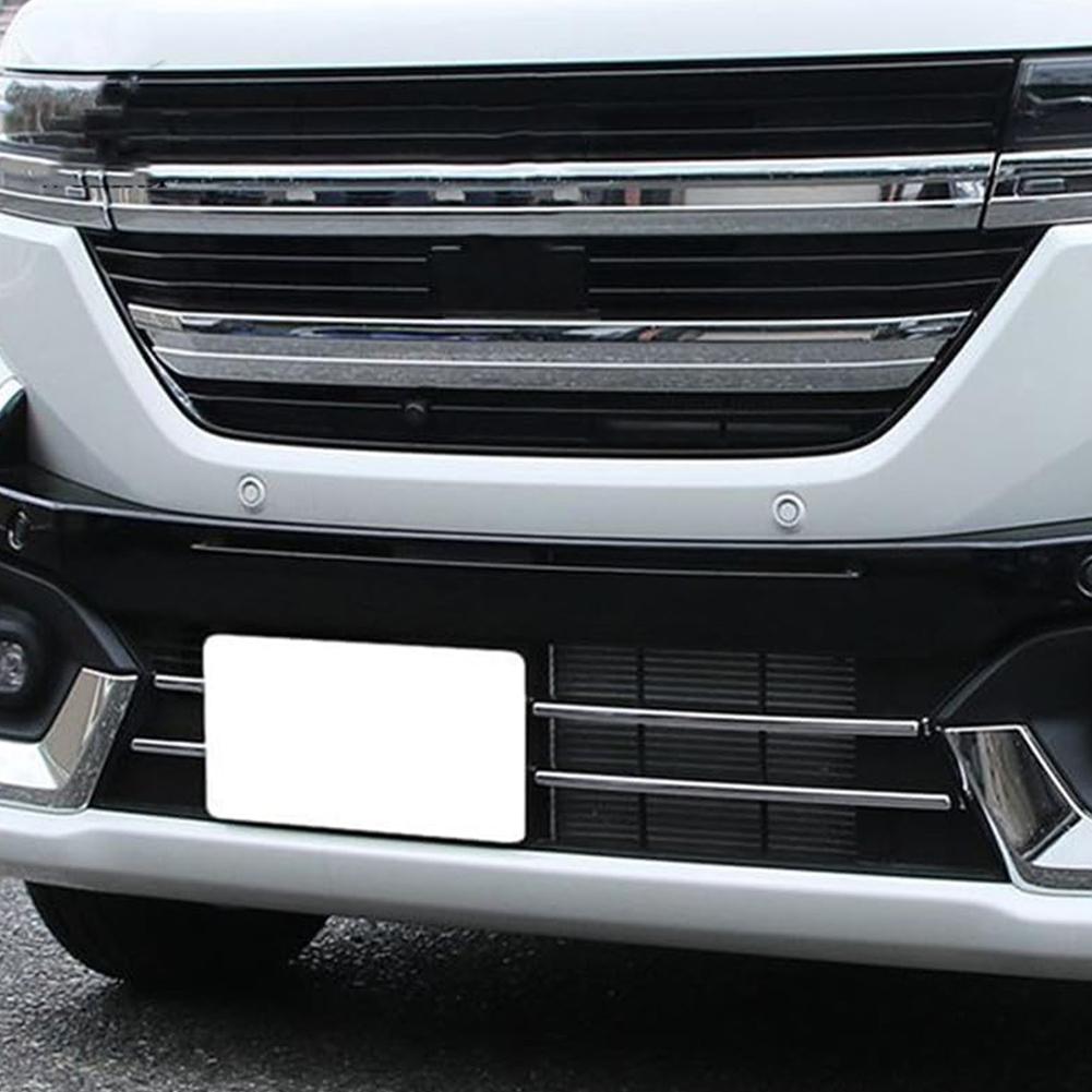 For Suzuki Spacia M K53S Modified Front Bumper Electroplating Decorative Strip Car Chrome Front Grille Trim Car Accessories