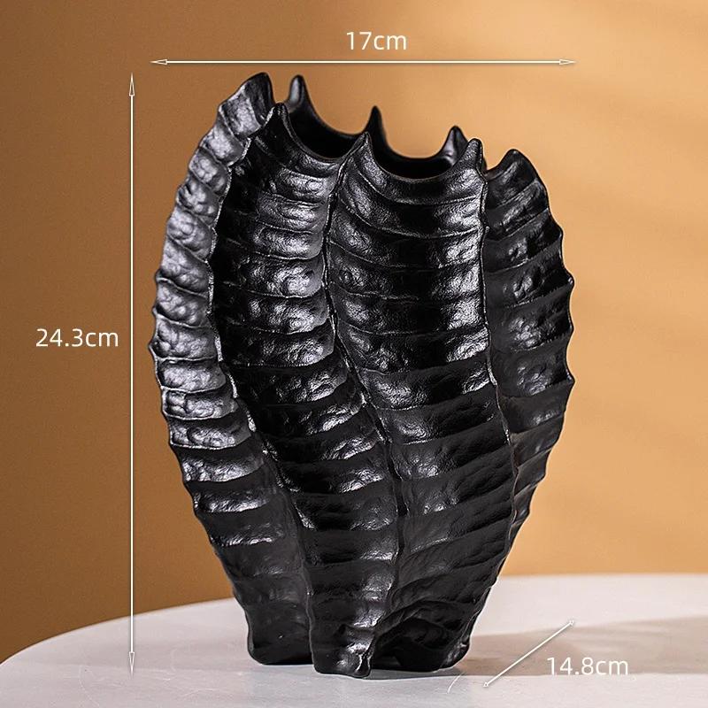 For Ceramic Vase Irregular Folded Paths Abstract Ceramic Crafts Flower Vase Flower Arrangement Accessories Home Decoration