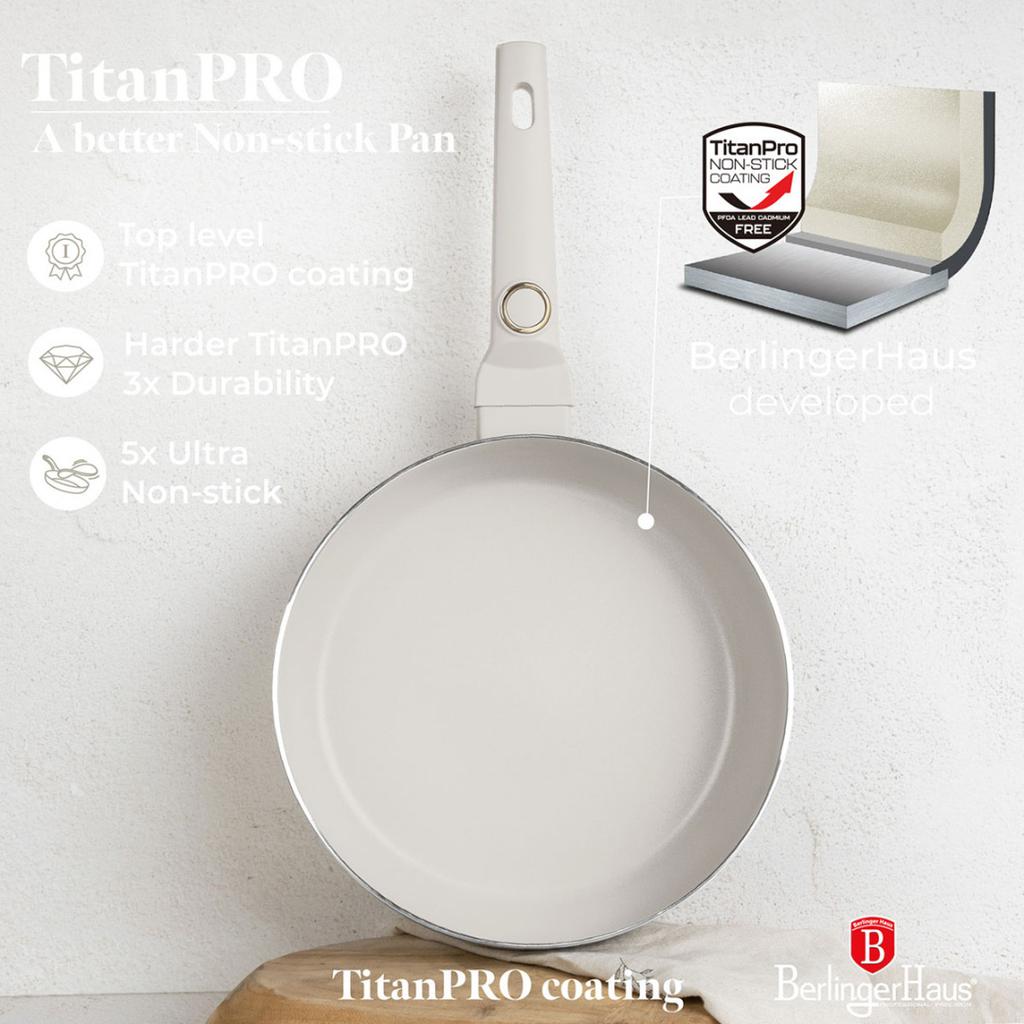 WOK FLIP PAN TITANIUM 26cm BERLINGER HAUS BH-8059 SAHARA