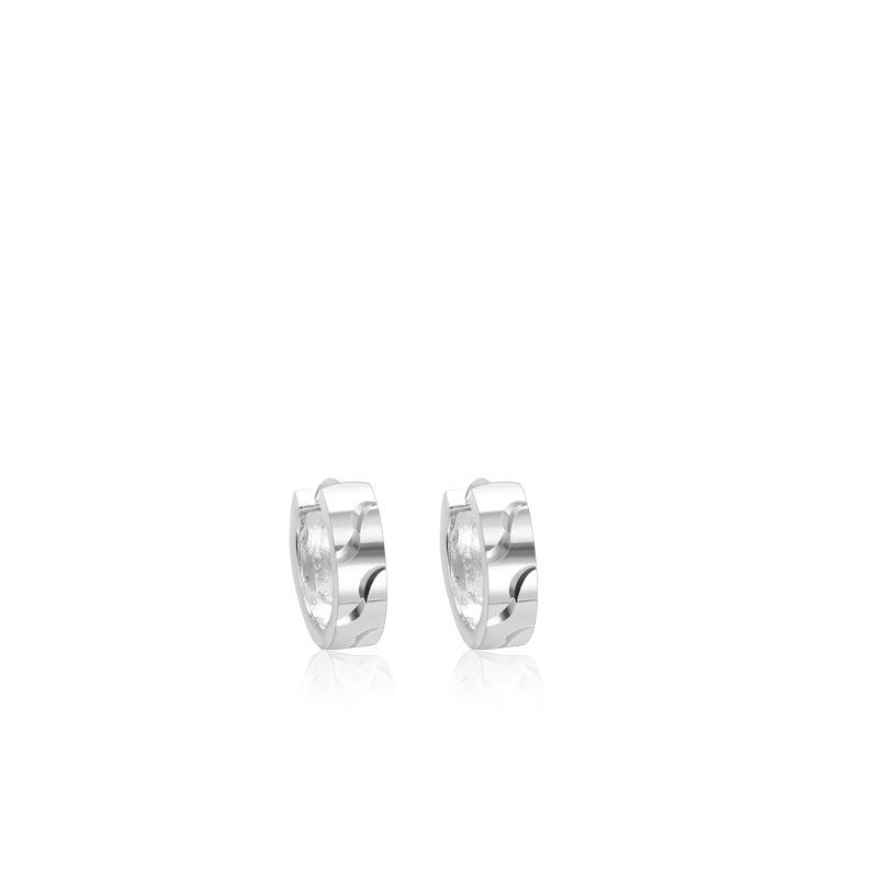 Water Ripple Ear Buckle Women's Simple Car Flower Ins Cold Wind Versatile Daily Commuter Earrings Women