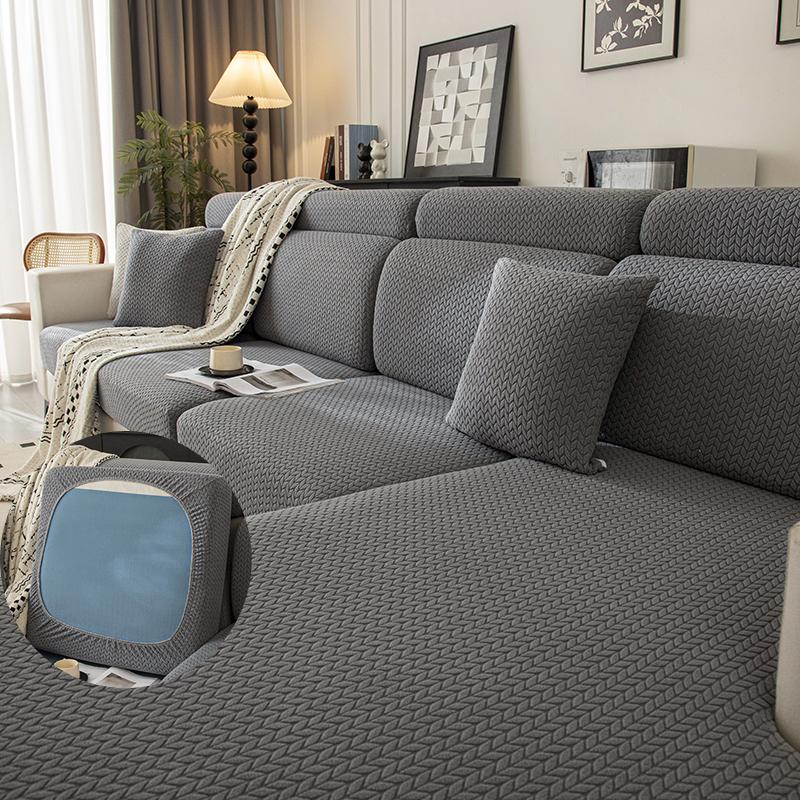 New Jacquard Leave Cushion Cover Sofa Cushion Furniture Protector For Sofa Seat Sofa Slipcover Sofa Cover Soft Flexibility Normal size-S