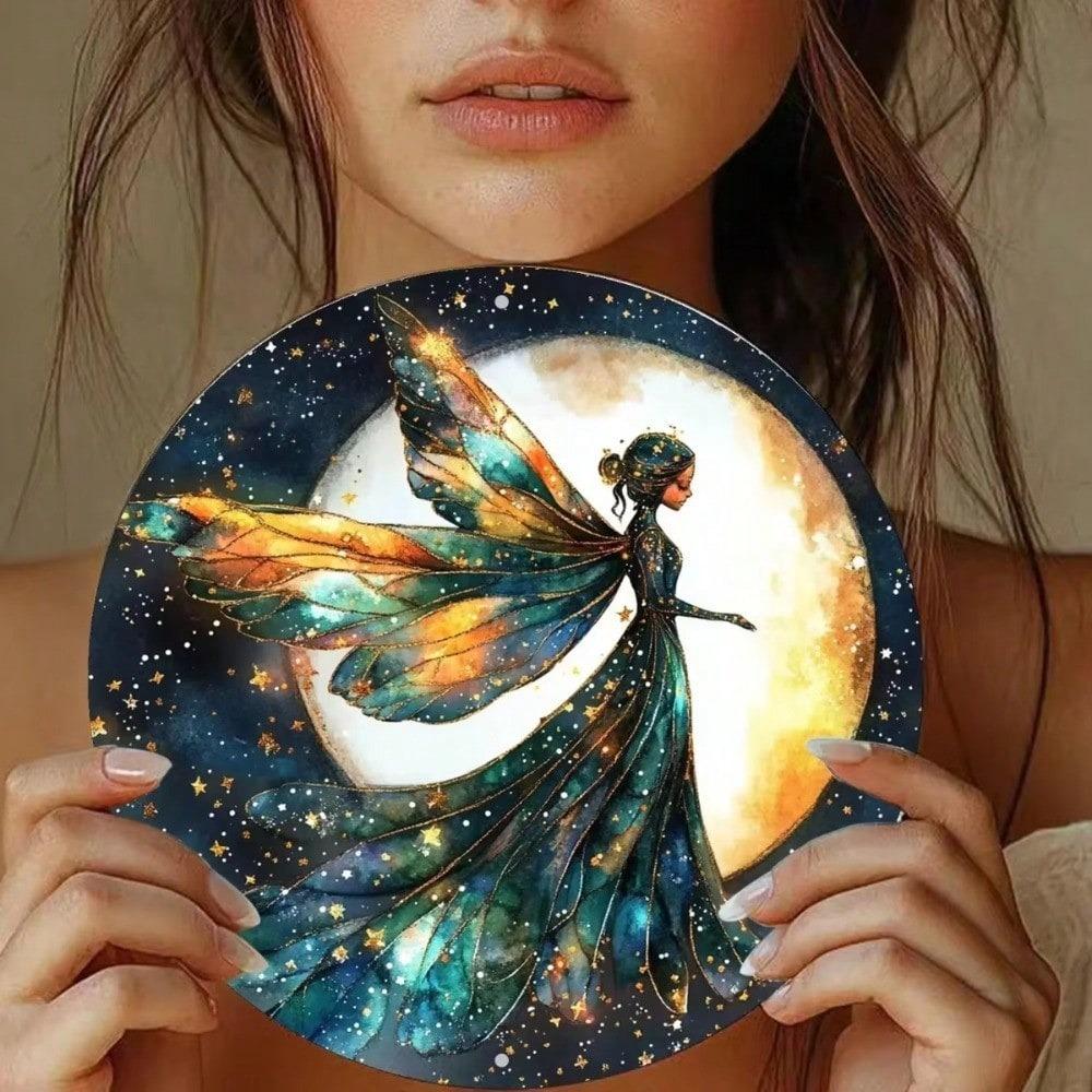 Metal Wall Art Glowing Celestial Moon Stars Vintage Galaxy Decor Gift