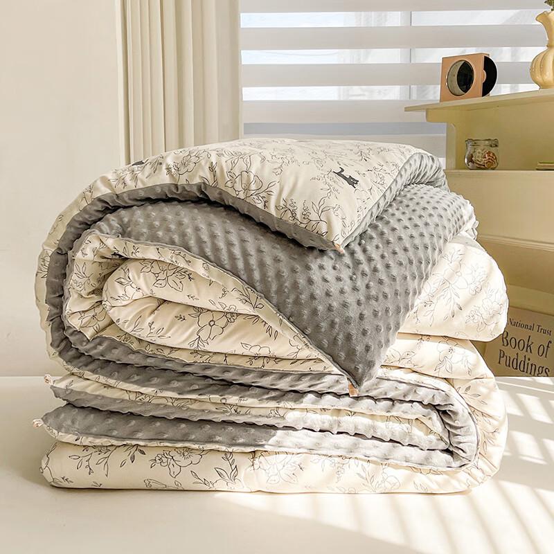 Soy Fiber Winter Quilt with Cat Pattern