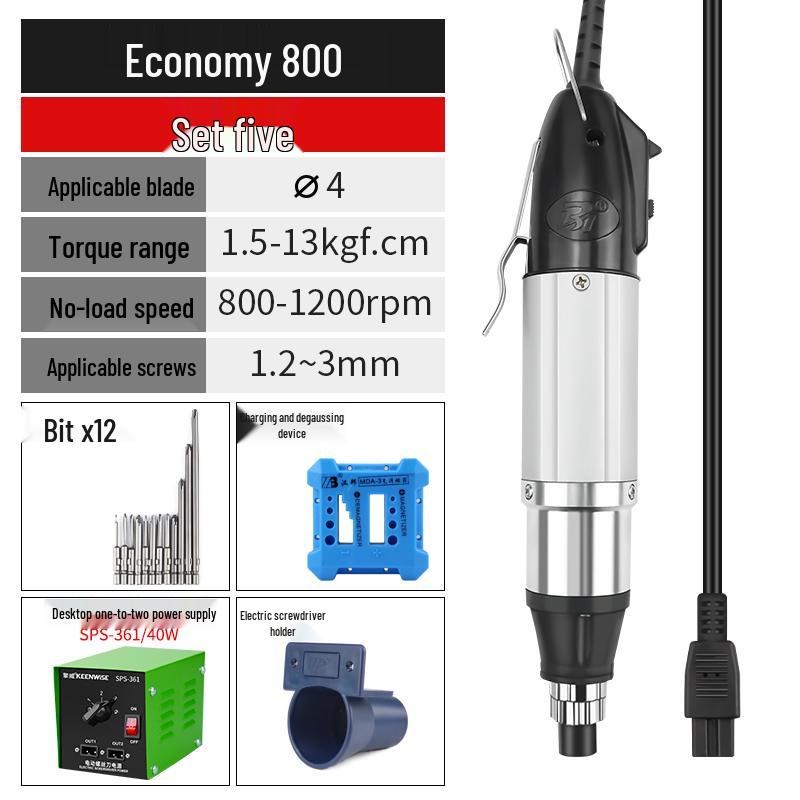 220V Electric Screwdriver for Home & Device Repair - Straight Handle for Phones & Laptops