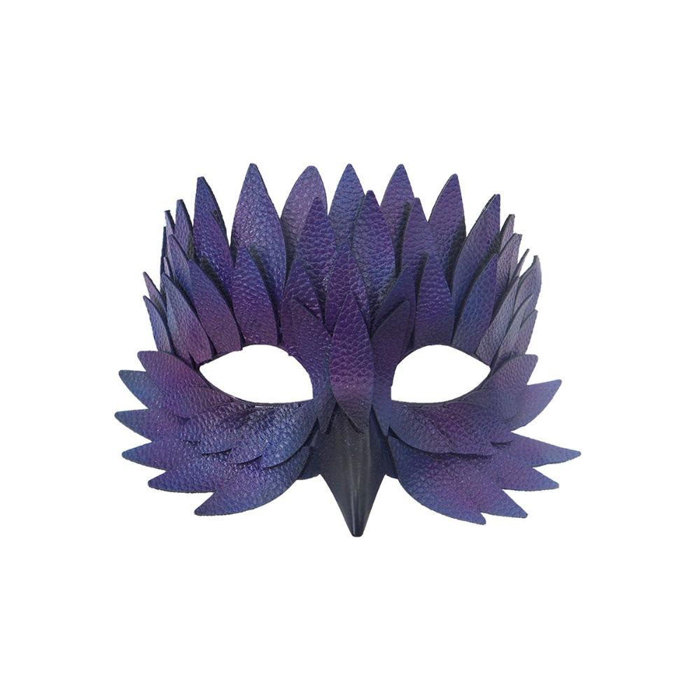 Colorful Feather Half Face Mask Realistic Costume Party Mask Christmas Party