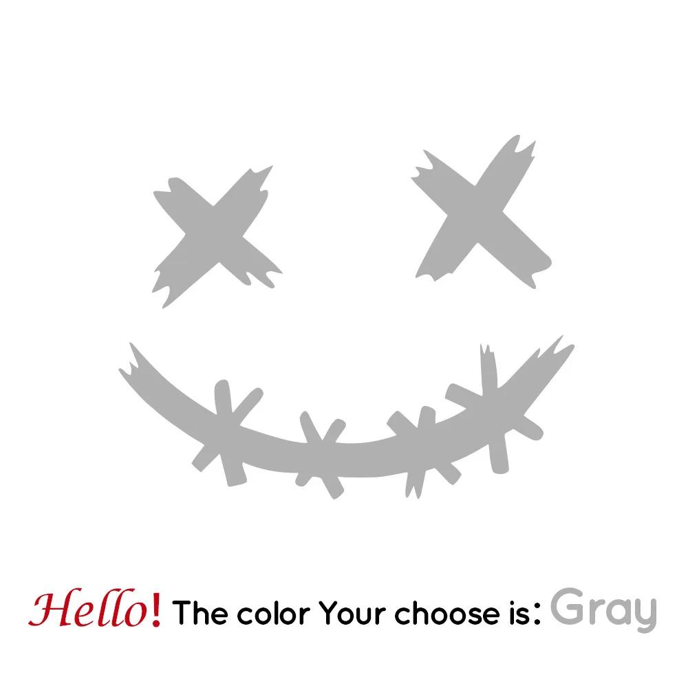 Motorrad Helm Aufkleber Auto Reflektierende Wasserdichte Lächeln Gesicht Aufkleber Motocross Auto Hinten Fenster Personalisierte Aufkleber